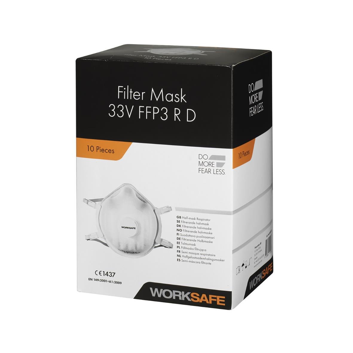 Halvmask Worksafe Filtreranse m ventil FFP3 NR D V 51021104_2