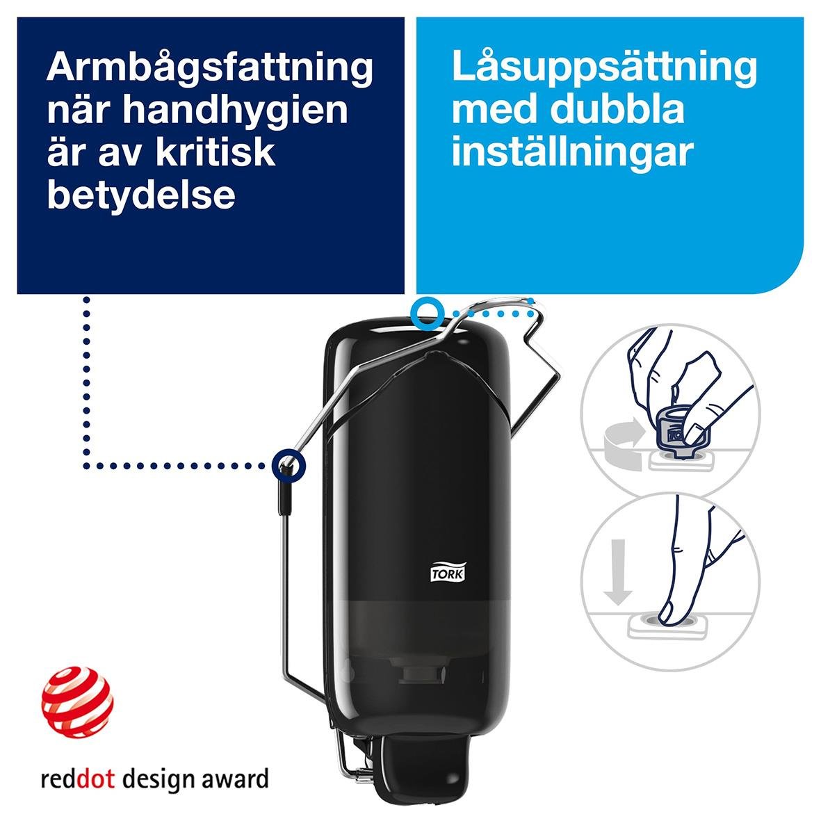 Dispenser Tork S1 Med Armbågsfattning Svart 51050066_2