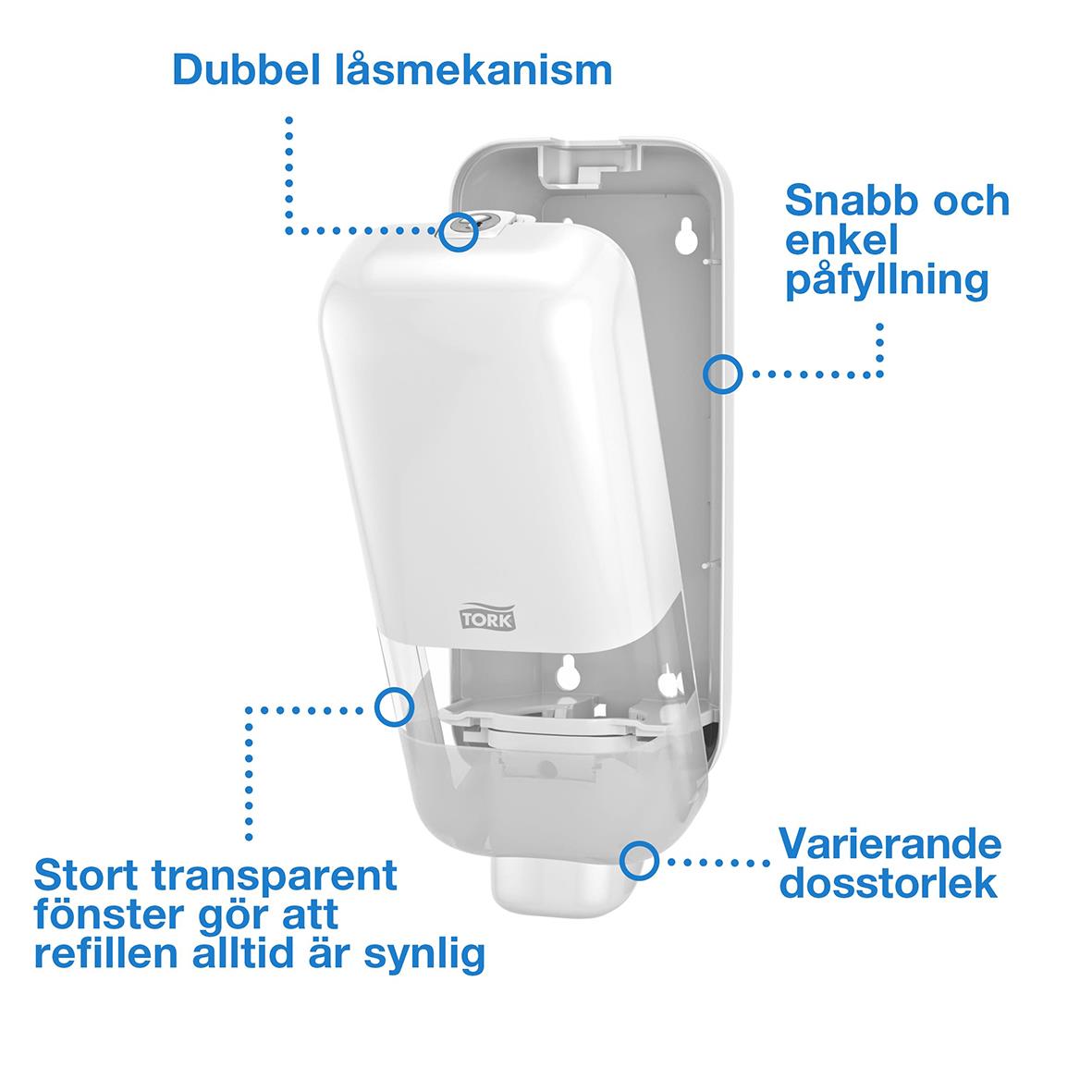 Dispenser Tork S4 Plast Vit 51100048_2