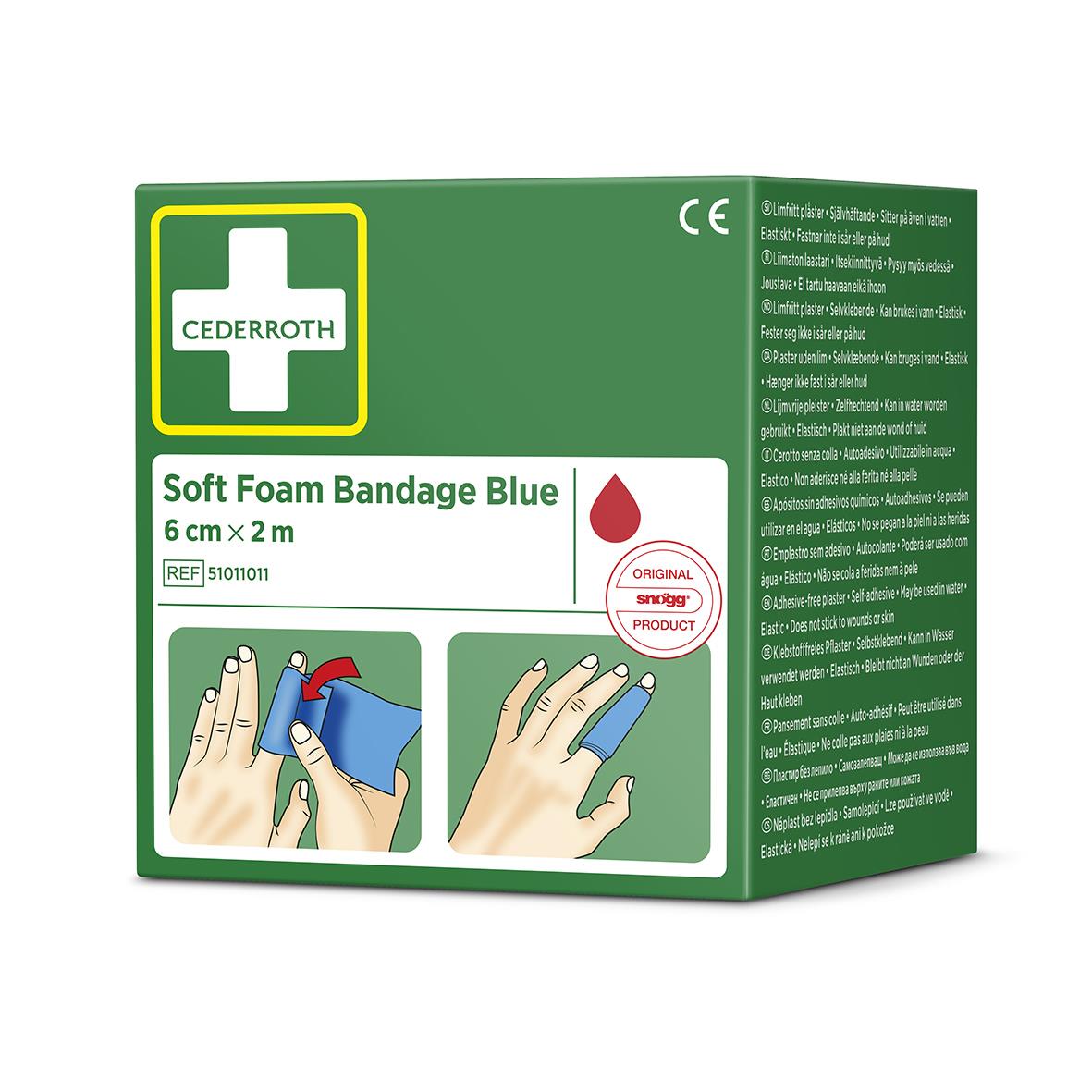 Soft Foam Bandage Cederroth Blå 6cm x 2m 51500226_3