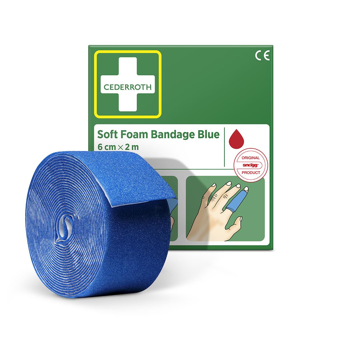 Soft Foam Bandage Cederroth Blå 6cm x 2m 51500226_4