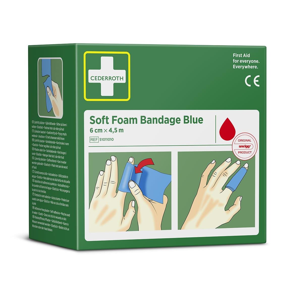 Soft Foam Bandage Cederroth Blå 6cm x 4,5m 51500227_2