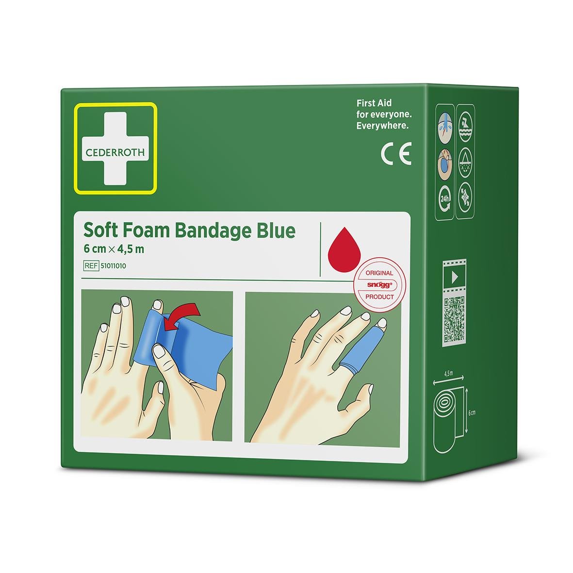 Soft Foam Bandage Cederroth Blå 6cm x 4,5m 51500227_3