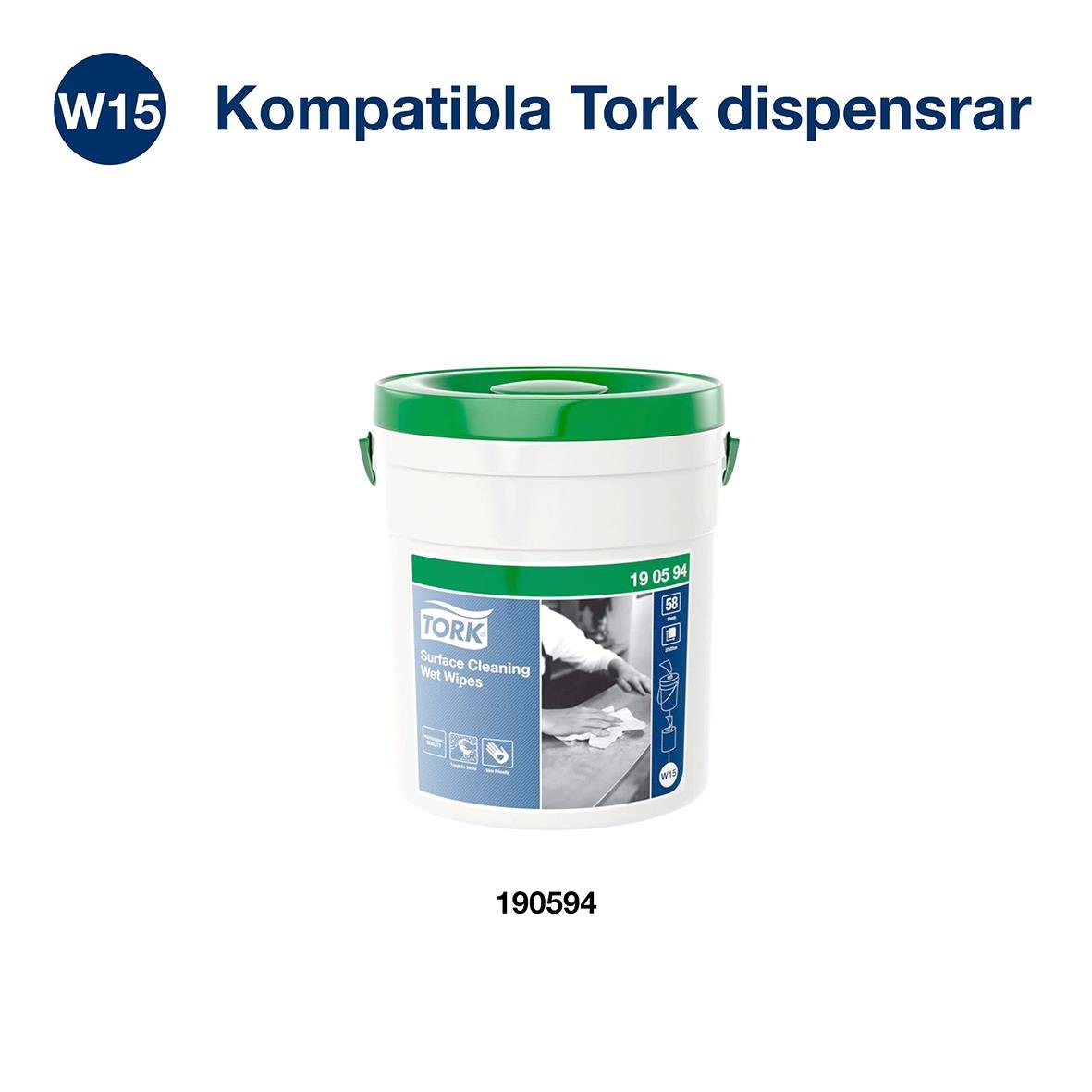 Refill Tork W15 Våtdukar För Ytrengöring Vit 53073337_5