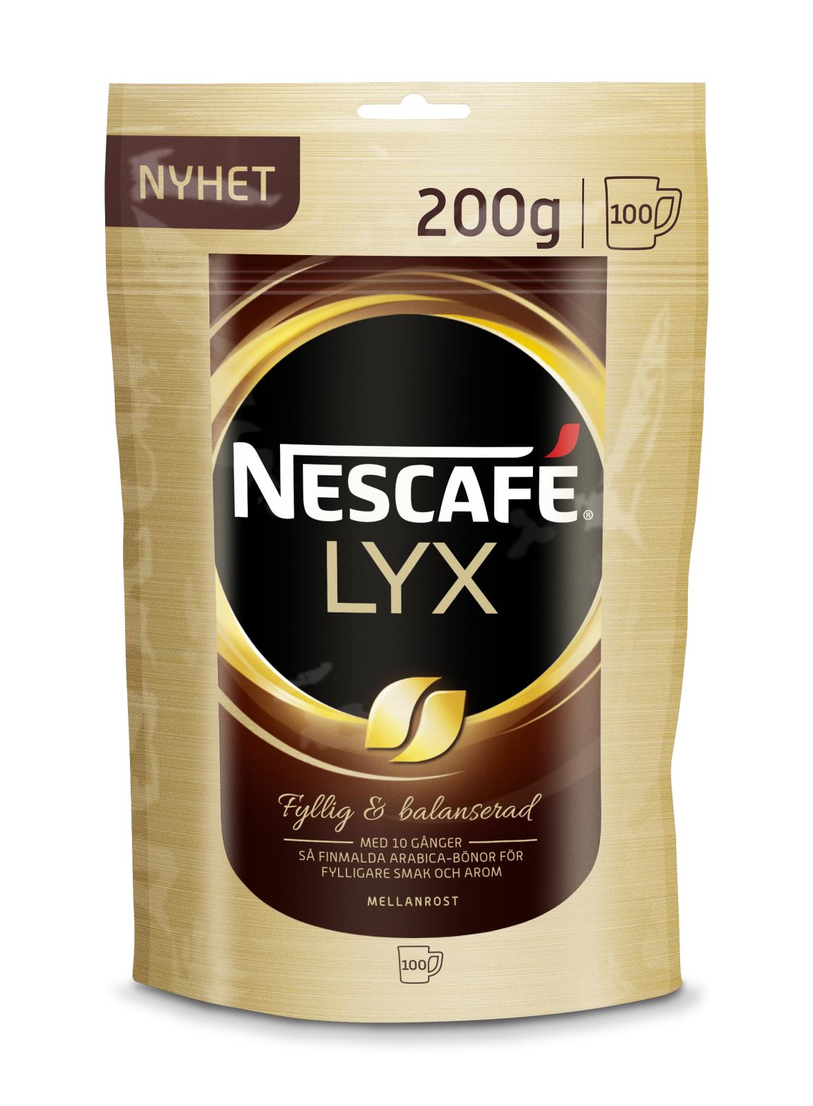 Kaffe Nescafé Lyx mellanrost Softpack 200g 60100022