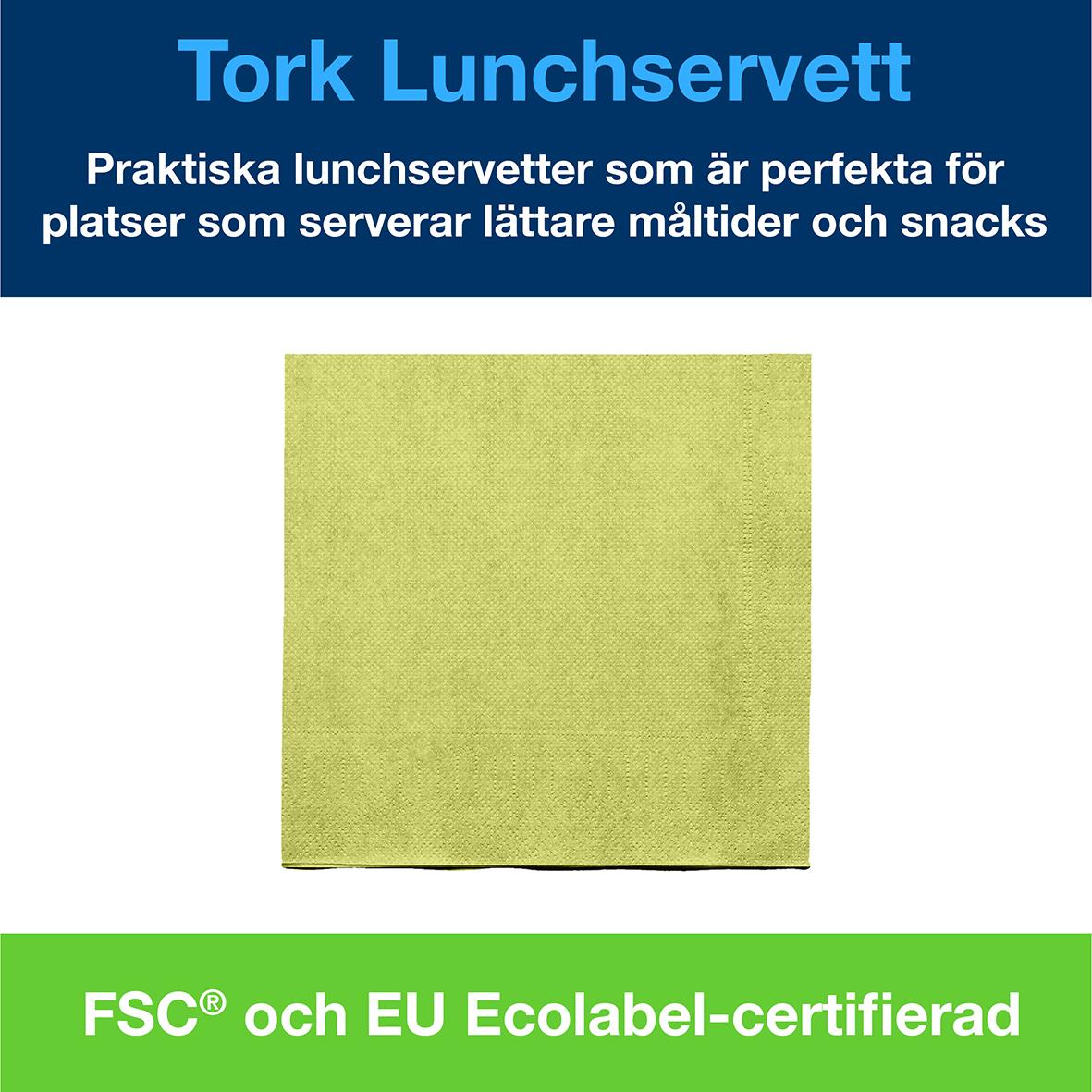 Servett Tork 2-lag Lime 33x33cm 61050878_3