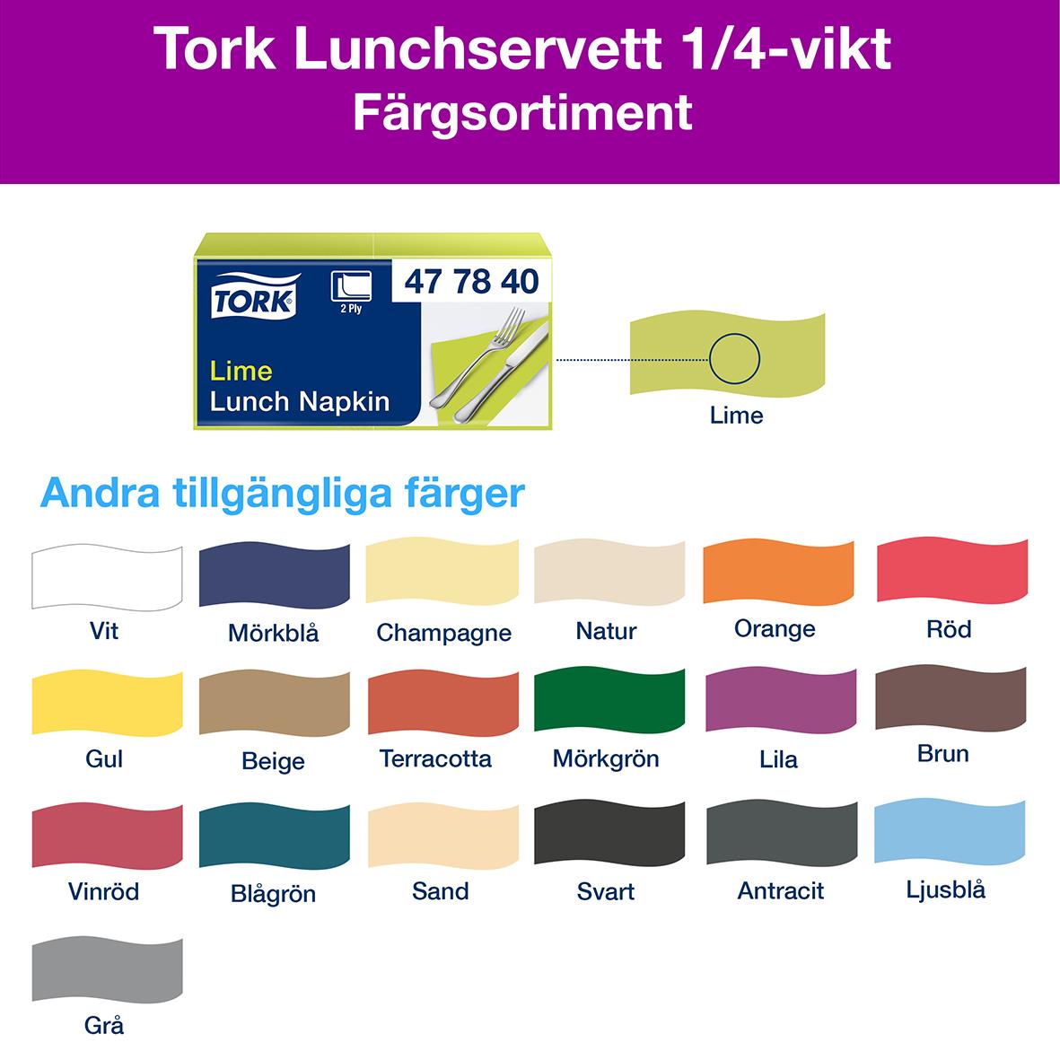 Servett Tork 2-lag Lime 33x33cm 61050878_4