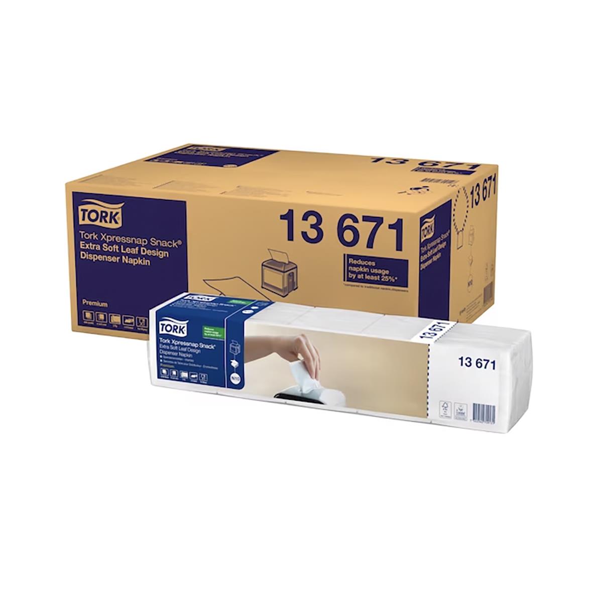 Servett Tork N10 Extra Soft 2-lag Vit 21,3x21,6cm 61051178_2