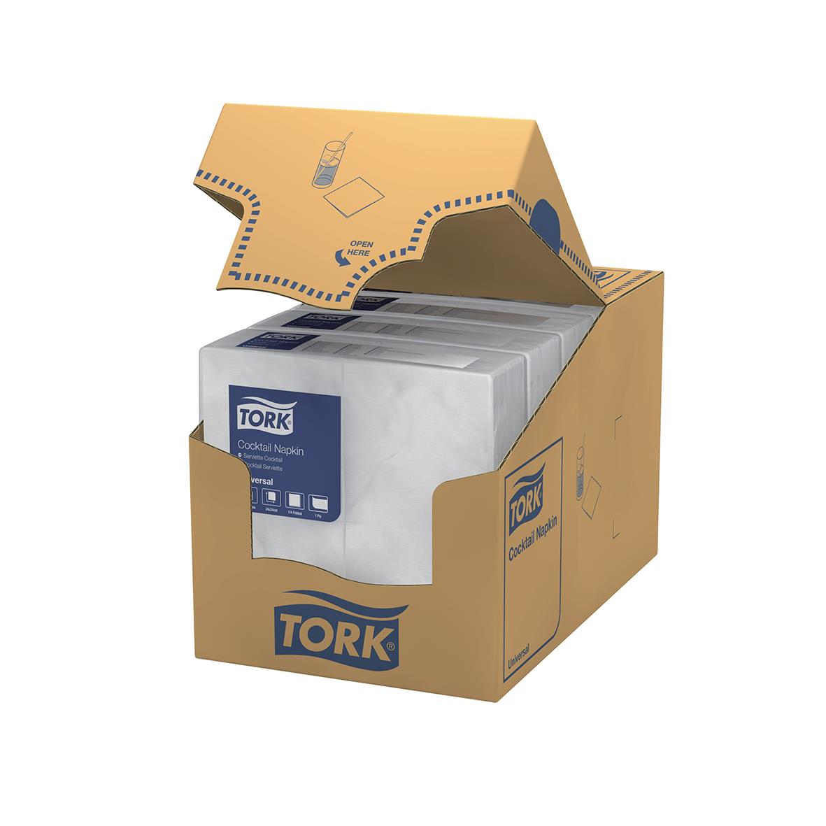 Servett Tork 1-lag Vit 24x24cm 61051258_2