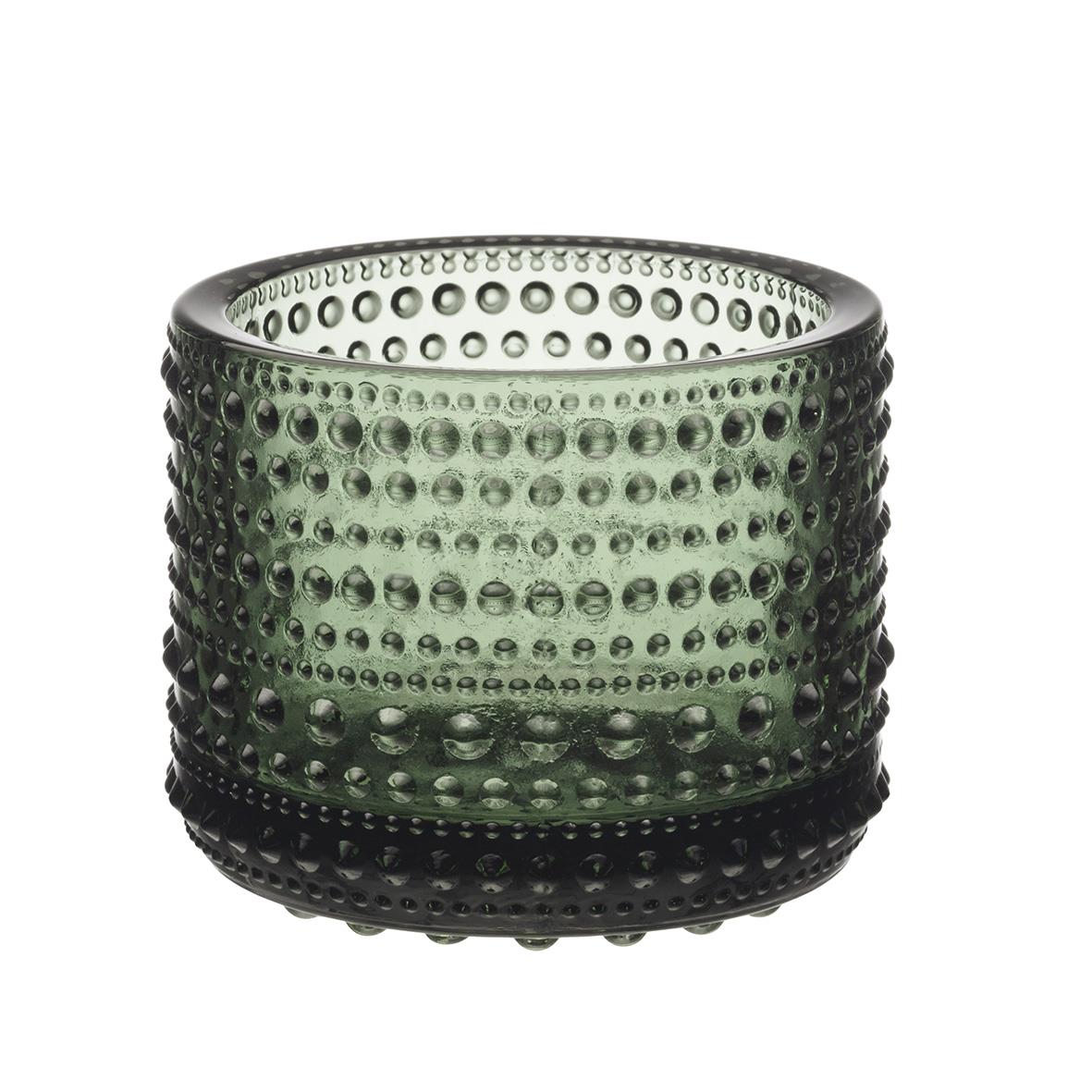 Ljuslykta Iittala Kastehelmi Tallgrön 64mm