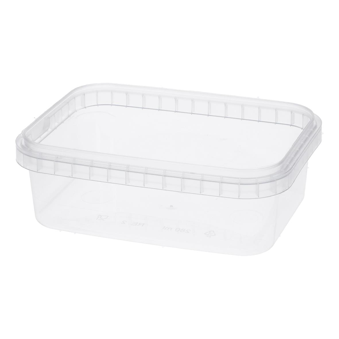 Plastbägare Med Tätslutande Lock Rektangulär 118x89x42mm 280ml 65010319_2