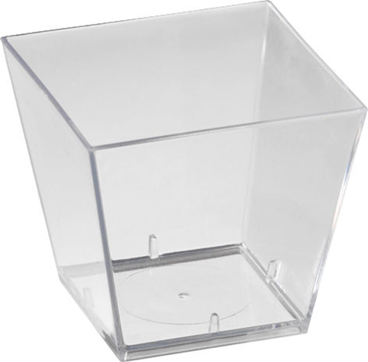 Plastbägare Fyrkantig Duni PS Klar 49x49x46mm 60ml