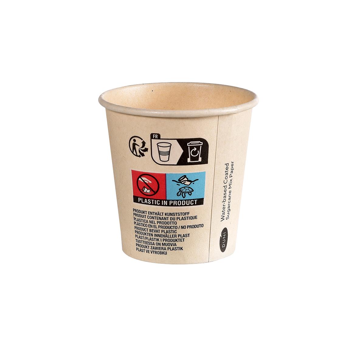 Pappersmugg Duni Sweet Cup Bagasse/PLA Natur 12cl 65010694_2