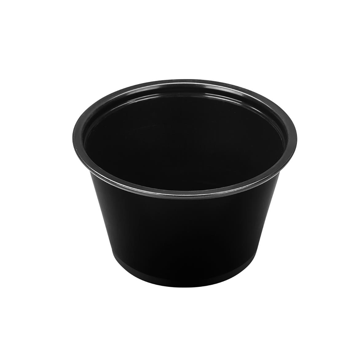 Plastbägare Rund PP Svart Ø74x45mm 110ml