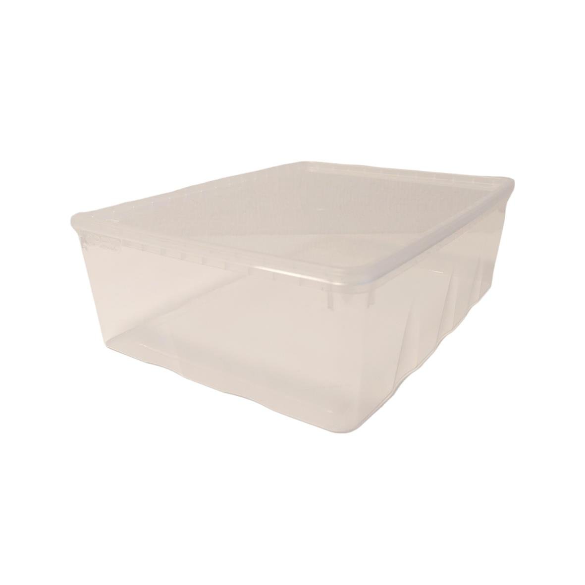 Plastburk Med Slätt Lock PP Klar 245x185x79mm 3000ml