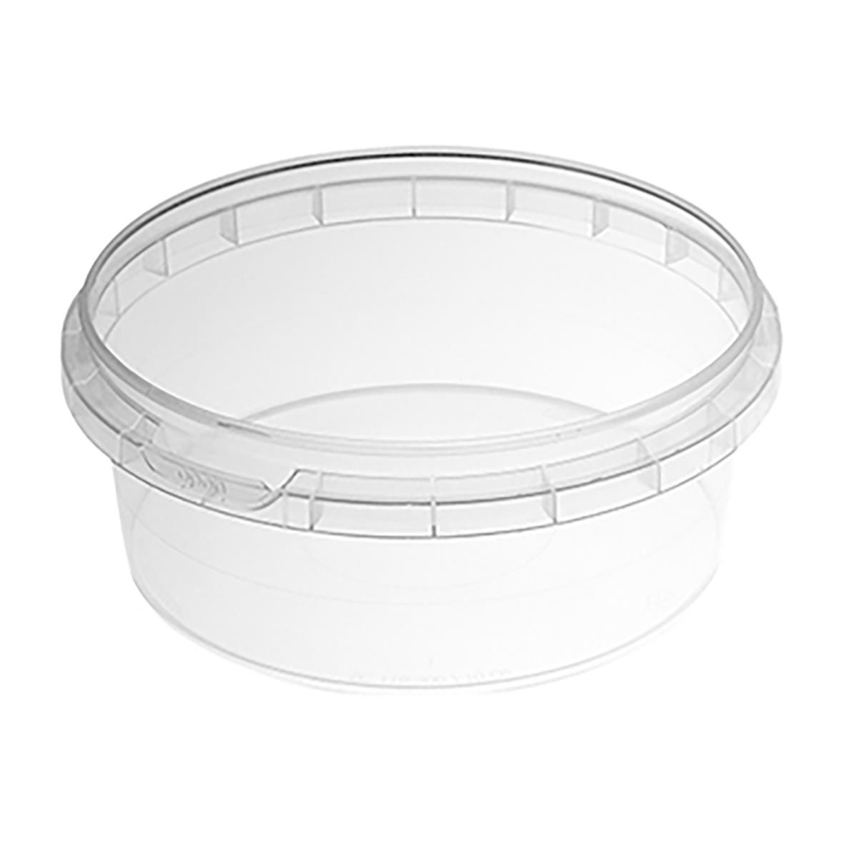 Plastbägare Rund Med Tätt Lock PP Klar Ø118x60mm 300ml 65010939