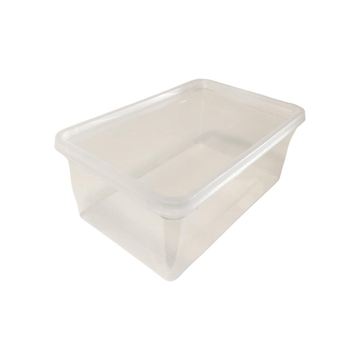 Plastburk Med Slätt Lock PP Klar 185x125x75mm 1300ml