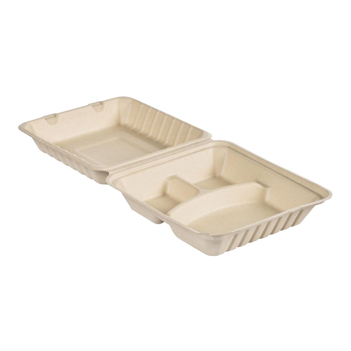 Hämtbox Duni Bagasse Hinged Vit 236x231x81mm 68010000