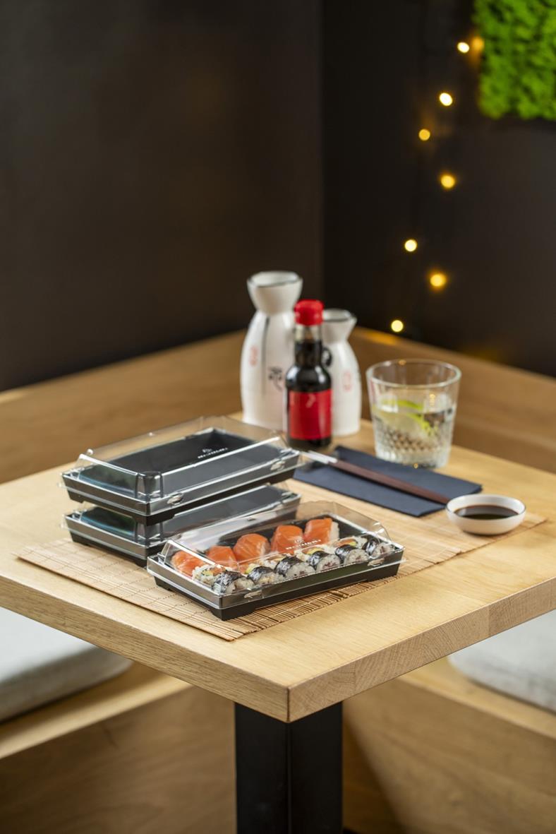 Pappersform Tray2Go Sushi Svart 191x111x22mm 68010290_2