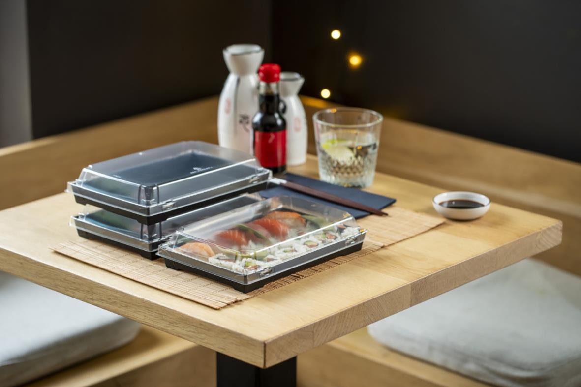 Pappersform Tray2Go Sushi Svart 210x135x22mm 68010300_2