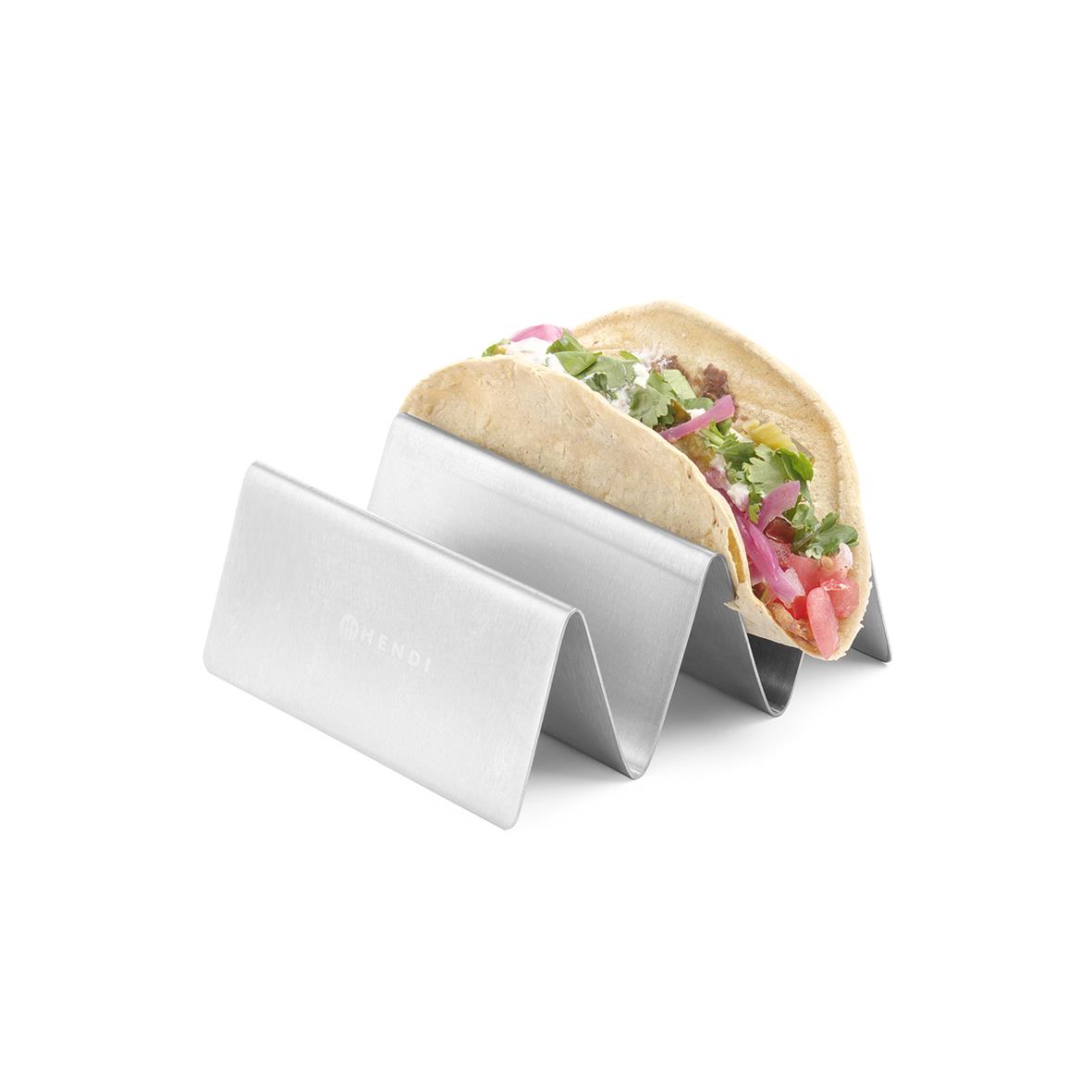 Tacoställ Hendi För 2st Taco Rostfritt Stål 135x115x50mm