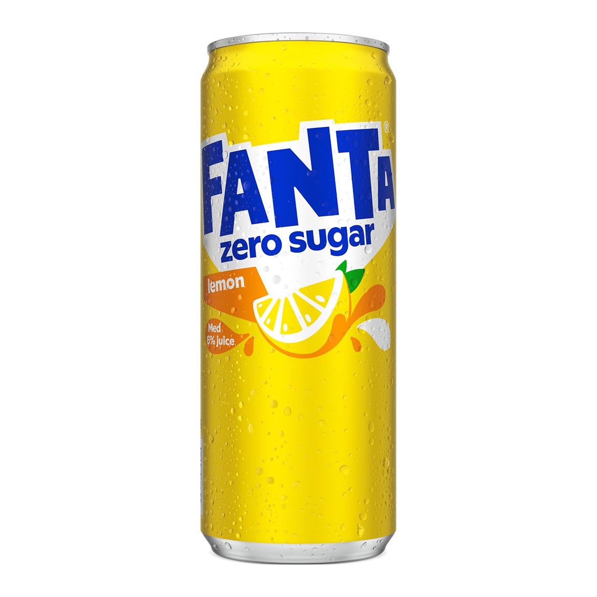 Läsk Fanta Lemon Zero Burk 33cl
