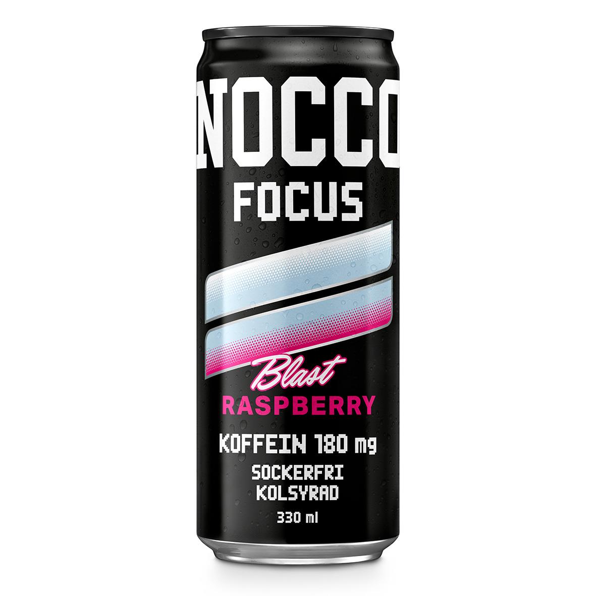 Energidryck Nocco Focus Rasberry Blast 330ml Inkl Pant