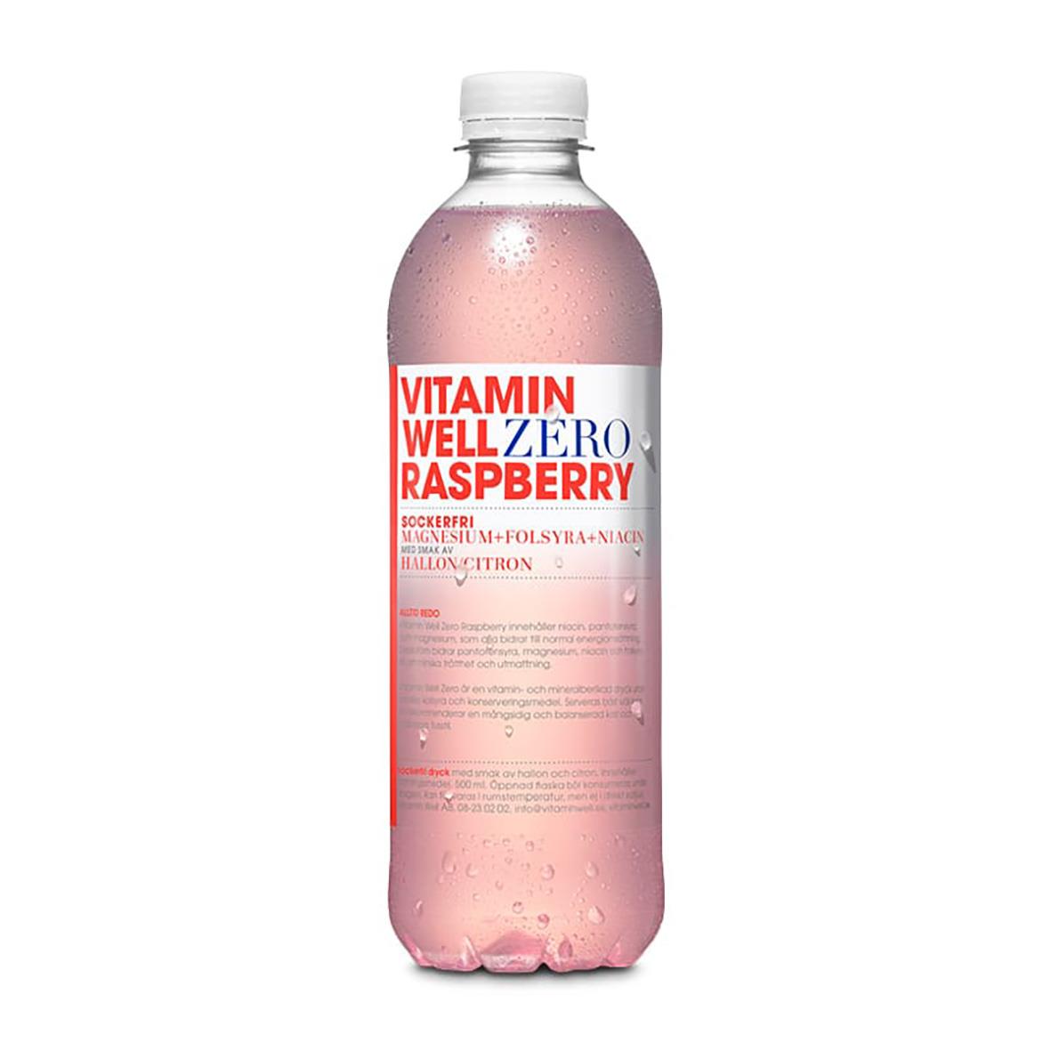 Dryck Vitamin Well Zero Raspberry 50cl Inkl Pant