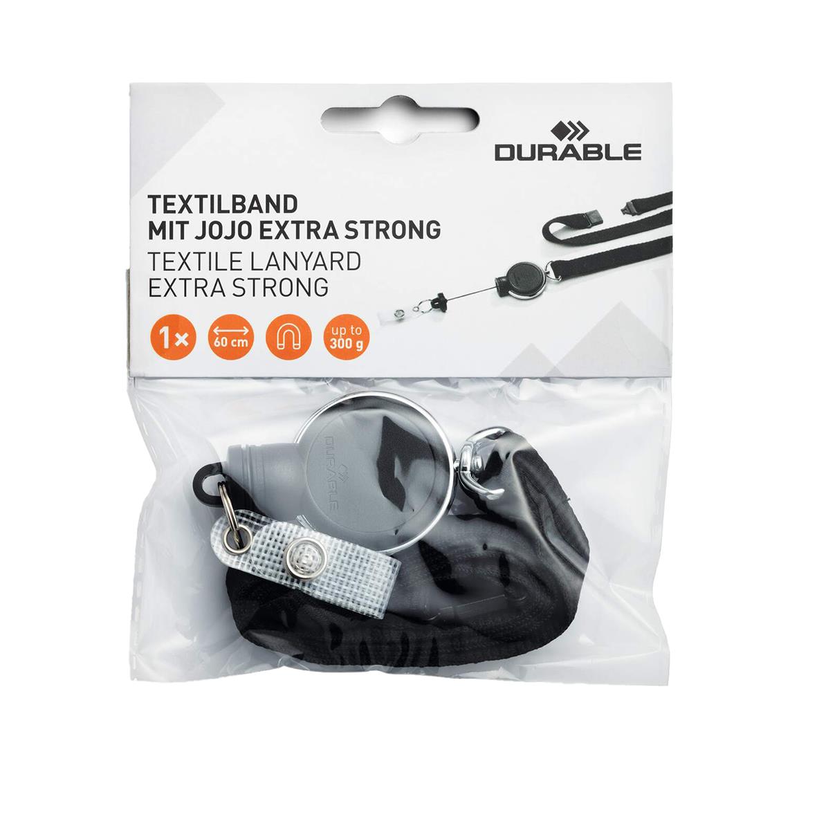 Nyckelband Med Jojo Durable Strong 8330 Svart 84020015_2