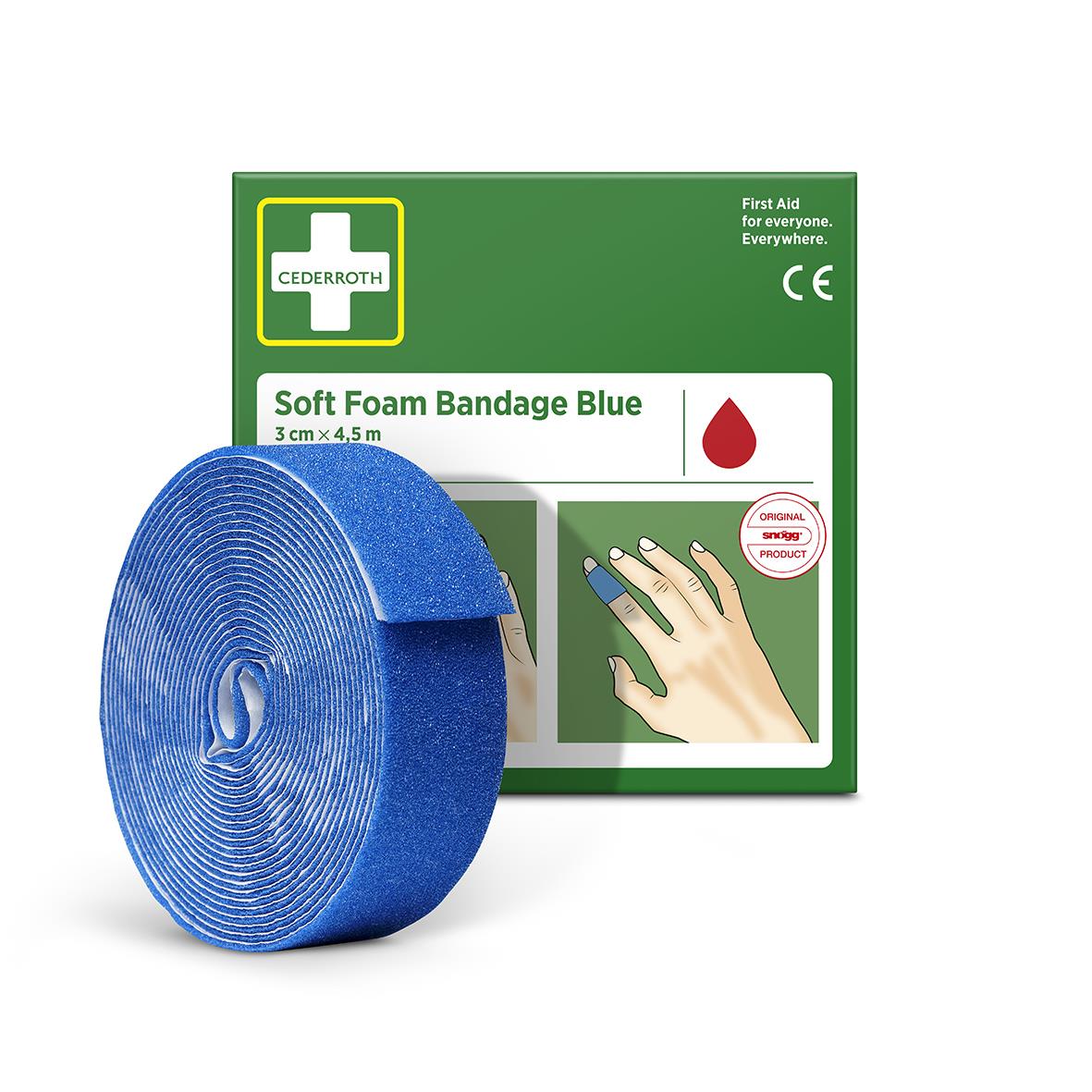 Soft Foam Bandage Cederroth Blå 3cm x 4,5m 86010012_4