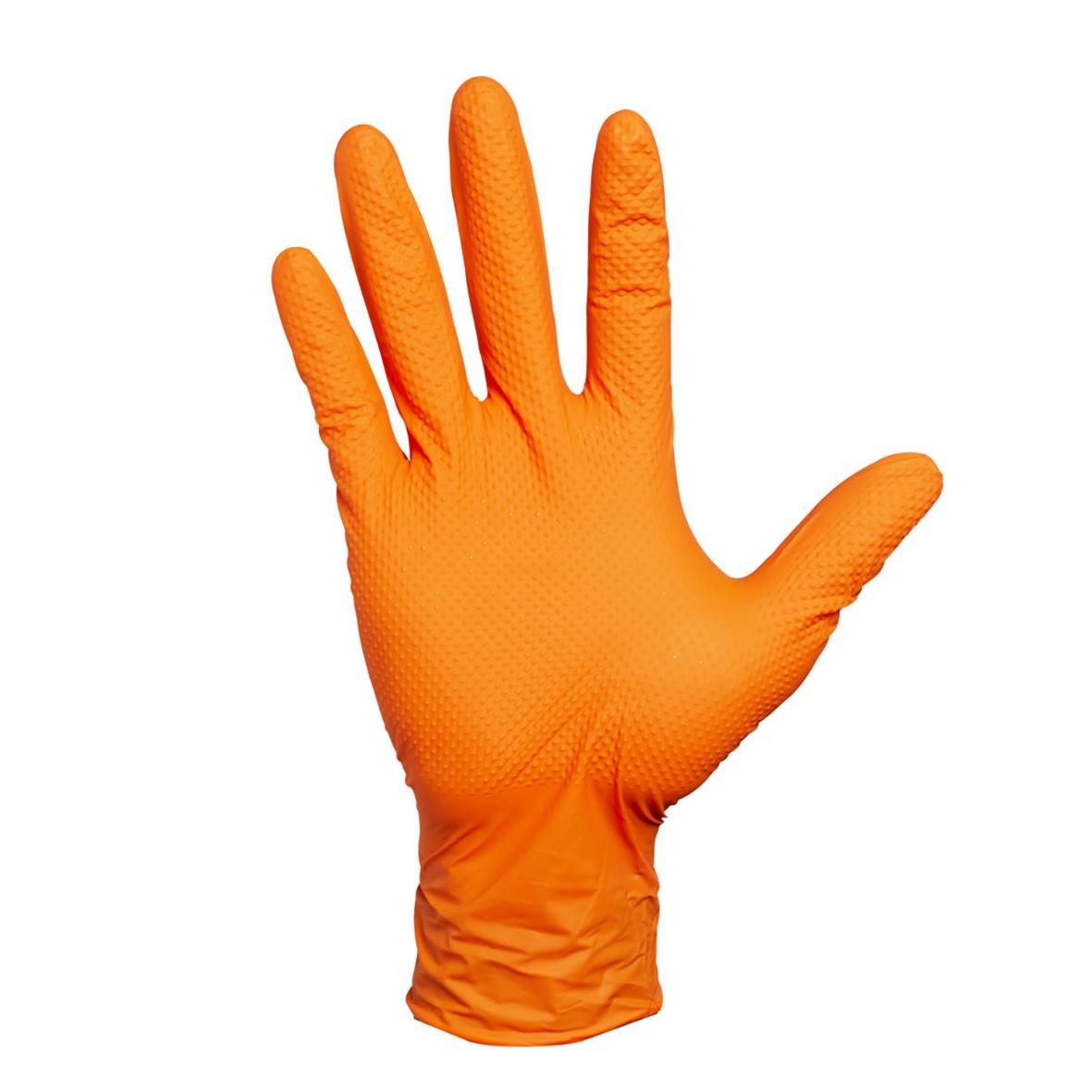 Engångshandske Worksafe Diamond Nitril Orange S 94400333_1