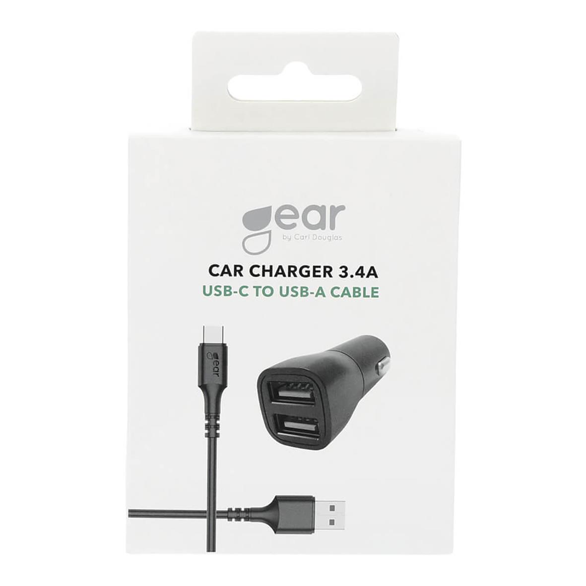 Laddare Gear 12-24V 2xUSB 3.4A Kabel USB-C 2.0 1m Svart 95010008_2