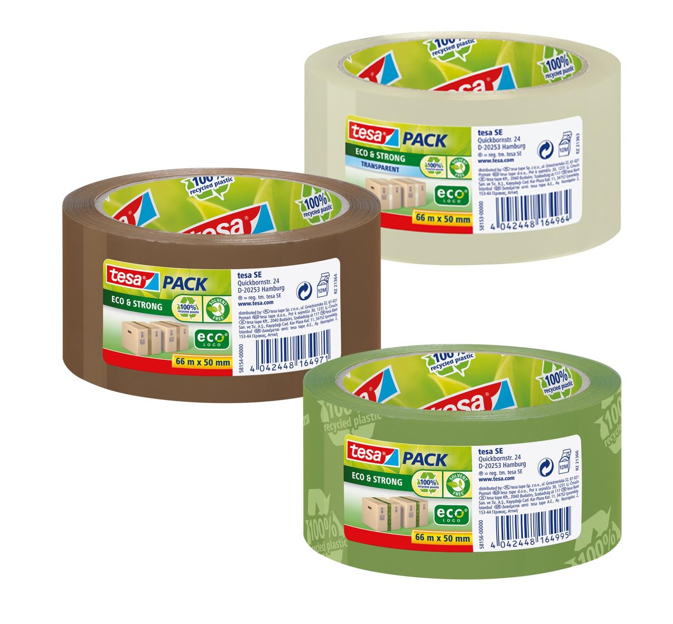 Packtejp Tesa 58153 Eco & Strong EcoLogo PP Transparent 50mm x 66m 42040006_2