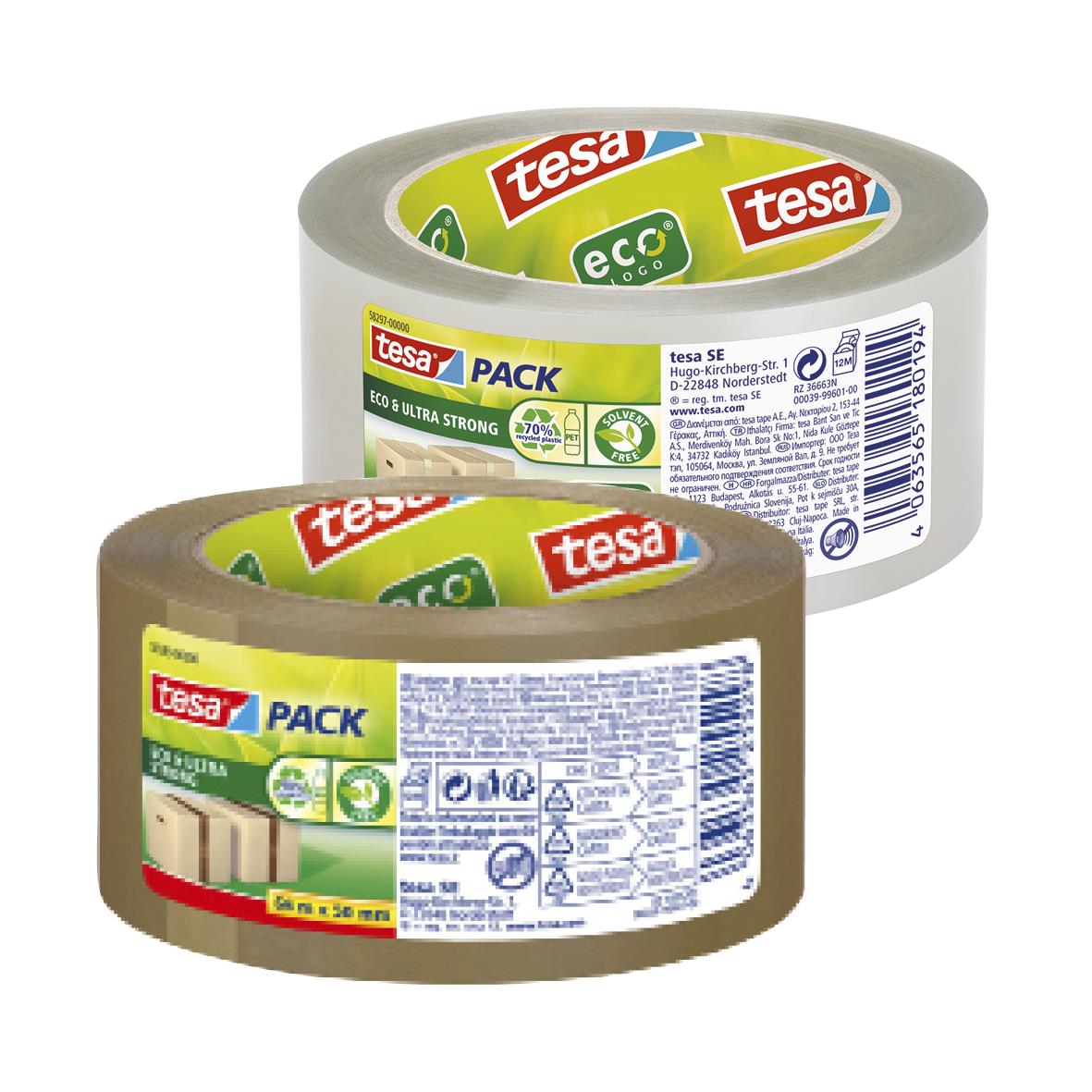 Packtejp Tesa 58297 Eco & Ultra Strong EcoLogo PET Transp 50mm x 66m 42040302_6